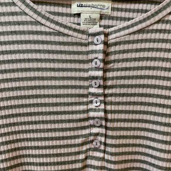 Women Large Pretty Light Pink and Silver with Tinsel Casual Blouse - Picture 3 of 5